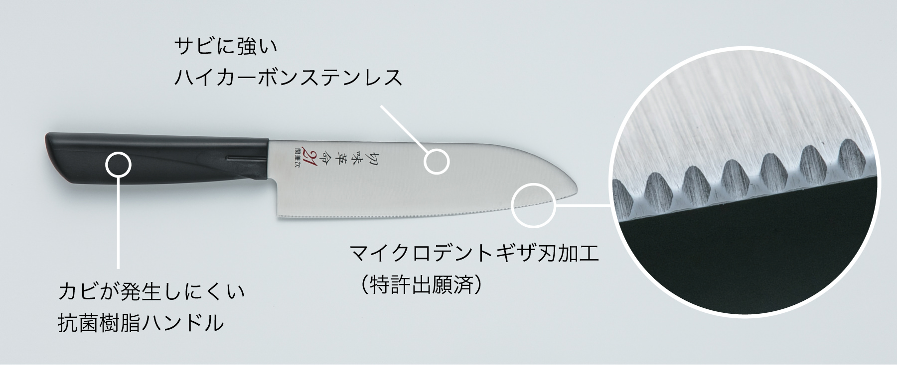 三徳 包丁 刃 ギザ 自社製品